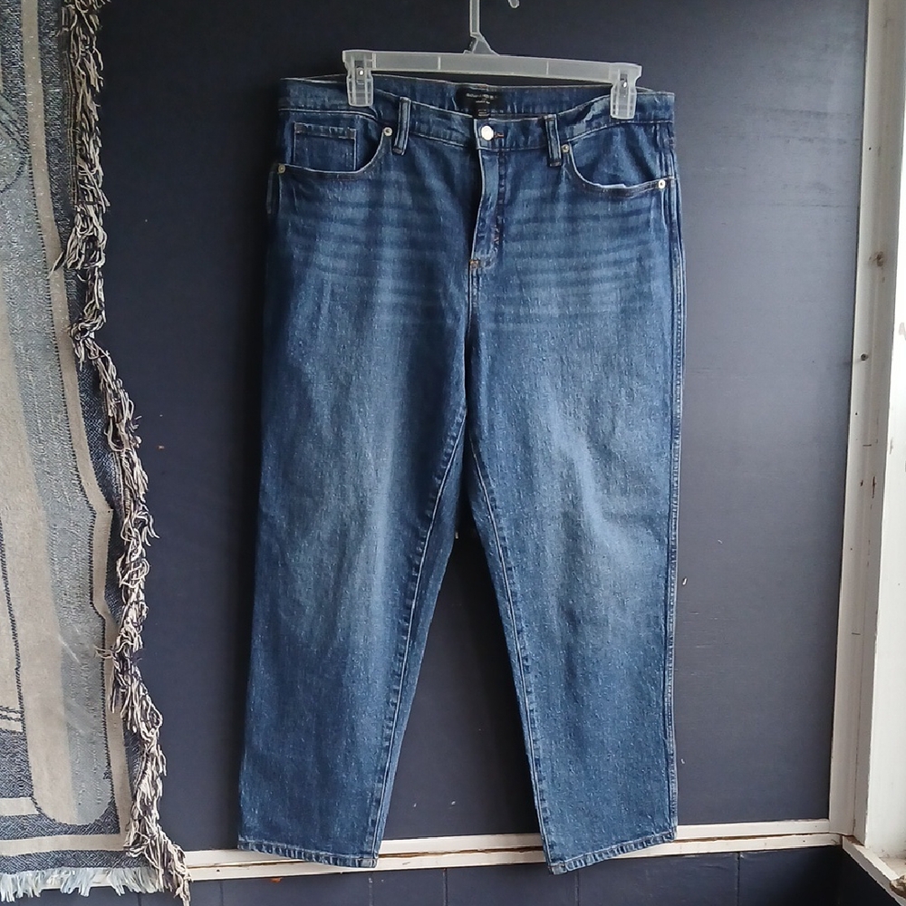 Banana Republic Slouch Blue Jeans Straight Lrg Size 32/14 Either Sex Jean